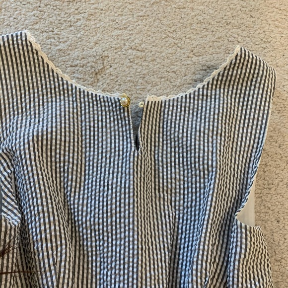 Cotton striped short dress - Picture 6 of 8